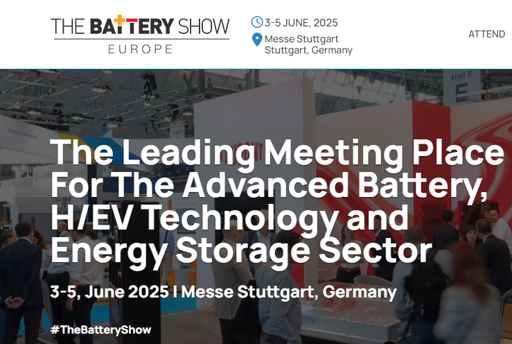 The Battery Show Europe - June 3-5th - Stuttgart (Germany)